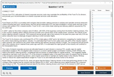IMA CMA-Financial-Planning-Performance-and-Analytics CMA Part 1: Financial Planning - Performance and Analytics Exam Practice test exam simulator test engine exam Prep practice test questions answers Image 1