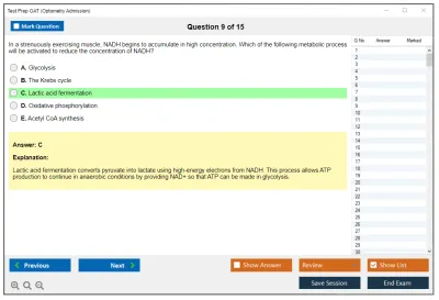 Test Prep OAT Optometry Admission Practice test exam simulator test engine exam Prep practice test questions answers Image 9