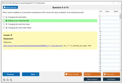 IBM C2010-595 IBM Maximo Asset Management V7.5 Fundamentals Practice test exam simulator test engine exam Prep practice test questions answers Image 6