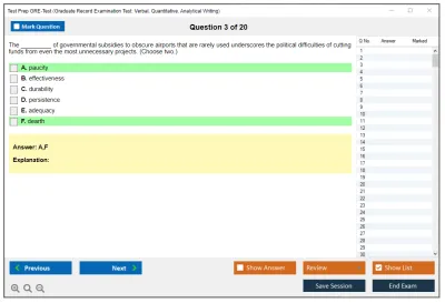 Test Prep GRE-Test GRE General Test Practice test exam simulator test engine exam Prep practice test questions answers Image 3