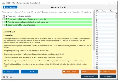 Isaca CRISC Certified in Risk and Information Systems Control Practice test exam simulator test engine exam Prep practice test questions answers Image 3
