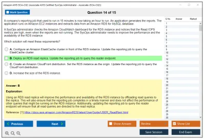 Amazon AWS SOA-C02 AWS Certified SysOps Administrator - Associate (SOA-C02) Practice test exam simulator test engine exam Prep practice test questions answers Image 14