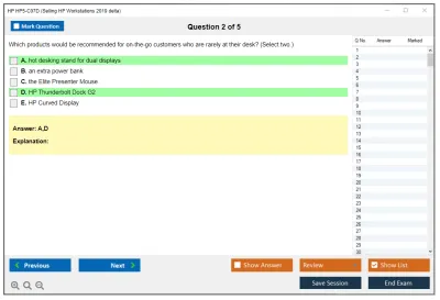 HP HP5-C07D Selling HP Workstations 2019 delta Practice test exam simulator test engine exam Prep practice test questions answers Image 2