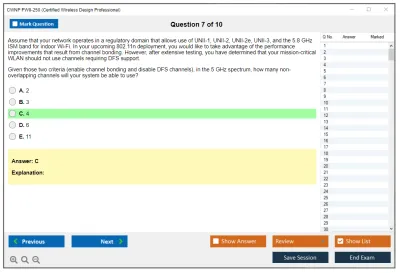 CWNP PW0-250 Certified Wireless Design Professional Practice test exam simulator test engine exam Prep practice test questions answers Image 7
