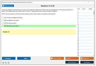 ECCouncil 312-50v12 Certified Ethical Hacker Exam (CEHv12) Practice test exam simulator test engine exam Prep practice test questions answers Image 14