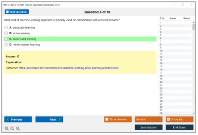 IBM C1000-012 IBM Watson Application Developer V3.1 Practice test exam simulator test engine exam Prep practice test questions answers Image 6