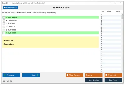 Cisco 200-401 Managing Industrial Networks with Cisco Networking Practice test exam simulator test engine exam Prep practice test questions answers Image 4