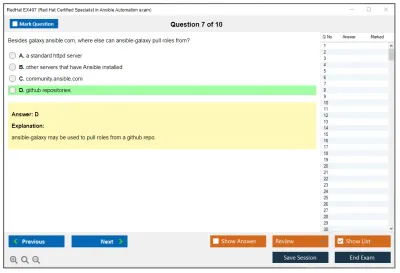 RedHat EX407 Red Hat Certified Specialist in Ansible Automation exam Practice test exam simulator test engine exam Prep practice test questions answers Image 7