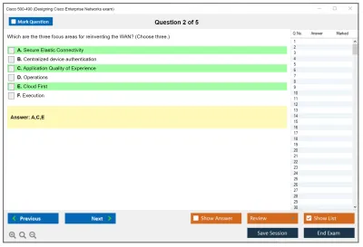 Cisco 500-490 Designing Cisco Enterprise Networks for Field Engineers (ENDESIGN) Practice test exam simulator test engine exam Prep practice test questions answers Image 2