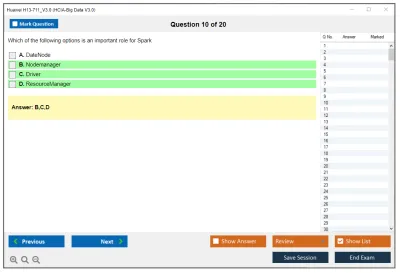 Huawei H13-711_V3.0 HCIA-Big Data V3.0 Practice test exam simulator test engine exam Prep practice test questions answers Image 10