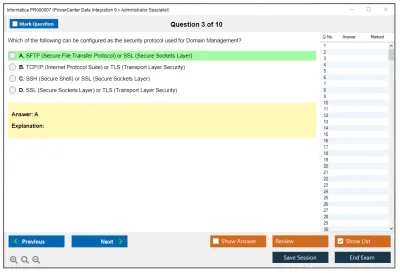 Informatica PR000007 PowerCenter Data Integration 9.x Administrator Specialist Practice test exam simulator test engine exam Prep practice test questions answers Image 3