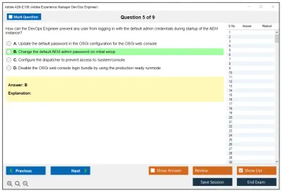 Adobe AD0-E106 Adobe Experience Manager Dev/Ops Engineer Practice test exam simulator test engine exam Prep practice test questions answers Image 5