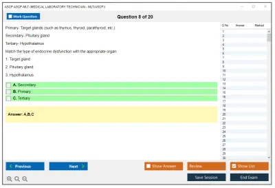 ASCP ASCP-MLT MEDICAL LABORATORY TECHNICIAN - MLT(ASCP) Practice test exam simulator test engine exam Prep practice test questions answers Image 8