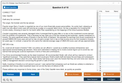 Cima CS3 Strategic Case Study Exam 2021 Practice test exam simulator test engine exam Prep practice test questions answers Image 8