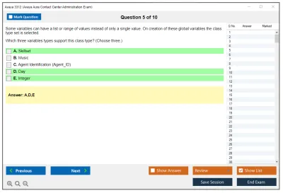 Avaya 3312 Avaya Aura® Contact Center Administration Exam Practice test exam simulator test engine exam Prep practice test questions answers Image 5