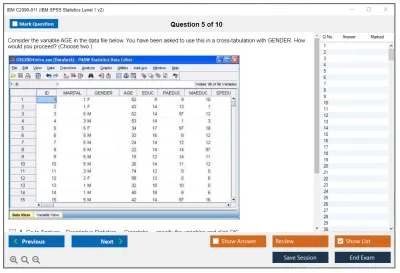 IBM C2090-011 IBM SPSS Statistics Level 1 v2 Practice test exam simulator test engine exam Prep practice test questions answers Image 5