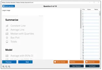 Tableau Desktop-Specialist Tableau Desktop Specialist Exam Practice test exam simulator test engine exam Prep practice test questions answers Image 9