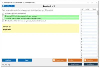 CA Technologies CAT-160 CA SiteMinder r12 Administrator Exam Practice test exam simulator test engine exam Prep practice test questions answers Image 2