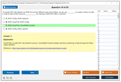 Amazon AWS AWS-DevOps-Engineer-Professional-DOP-C01 AWS DevOps Engineer Professional (DOP-C01) Practice test exam simulator test engine exam Prep practice test questions answers Image 19