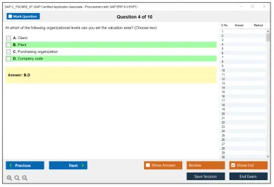 SAP C_TSCM52_67 SAP Certified Application Associate - Procurement with SAP ERP 6.0 EhP7 Practice test exam simulator test engine exam Prep practice test questions answers Image 4