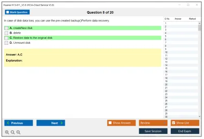 Huawei H13-811_V3.0 HCIA-Cloud Service V3.0 Practice test exam simulator test engine exam Prep practice test questions answers Image 8