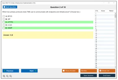 Cisco 500-710 Video Infrastructure Implementation (VII) Practice test exam simulator test engine exam Prep practice test questions answers Image 2
