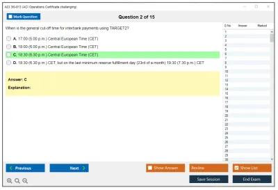 ACI 3I0-013 ACI Operations Certificate challenging Practice test exam simulator test engine exam Prep practice test questions answers Image 2