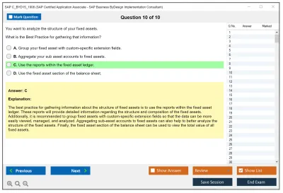 SAP C_BYD15_1908 SAP Certified Associate - SAP Business ByDesign Implementation Consultant Practice test exam simulator test engine exam Prep practice test questions answers Image 10