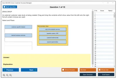 Cisco 820-605 Cisco Customer Success Manager (CSM) Practice test exam simulator test engine exam Prep practice test questions answers Image 1