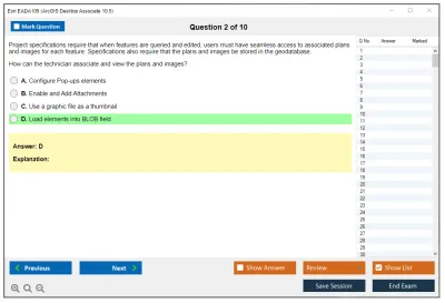 Esri EADA105 ArcGIS Desktop Associate 10.5 Practice test exam simulator test engine exam Prep practice test questions answers Image 2