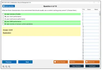 IBM C9510-052 Collaborative Lifecycle Management V4 Practice test exam simulator test engine exam Prep practice test questions answers Image 4