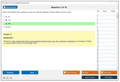 EMC DEA-5TT2 Associate - Networking Version 2.0?(DCA) Practice test exam simulator test engine exam Prep practice test questions answers Image 3
