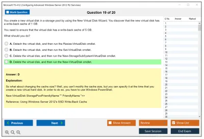 Microsoft 70-412 Configuring Advanced Windows Server 2012 R2 Services Practice test exam simulator test engine exam Prep practice test questions answers Image 19