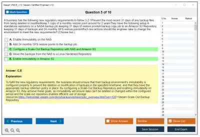 Veeam VMCE_v12 Veeam Certified Engineer v12 Practice test exam simulator test engine exam Prep practice test questions answers Image 5