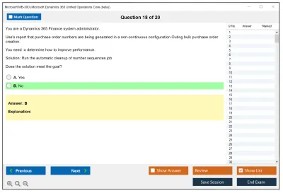 Microsoft MB-300 Microsoft Dynamics 365: Core Finance and Operations Practice test exam simulator test engine exam Prep practice test questions answers Image 18