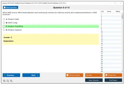 Amazon AWS AWS-Certified-Cloud-Practitioner-CLF-C01 AWS Certified Cloud Practitioner Practice test exam simulator test engine exam Prep practice test questions answers Image 8