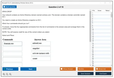 Microsoft 70-411 Administering Windows Server 2012 Practice test exam simulator test engine exam Prep practice test questions answers Image 2