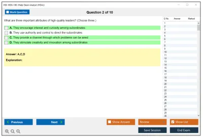 HDI HD0-100 Help Desk Analyst (HDA) Practice test exam simulator test engine exam Prep practice test questions answers Image 2