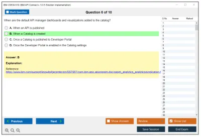 IBM C9530-519 IBM API Connect v. 5.0.5 Solution Implementation Practice test exam simulator test engine exam Prep practice test questions answers Image 6