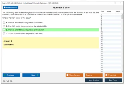Nutanix NCM-MCI-5.20 Nutanix Certified Master - Multicloud Infrastructure (NCM-MCI) 5.20 Practice test exam simulator test engine exam Prep practice test questions answers Image 9