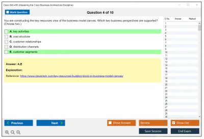 Cisco 840-450 Mastering the Cisco Business Architecture Discipline Practice test exam simulator test engine exam Prep practice test questions answers Image 4