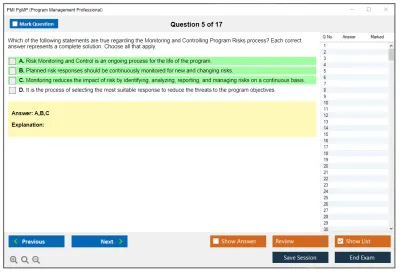 PMI PgMP Program Management Professional (PgMP) Practice test exam simulator test engine exam Prep practice test questions answers Image 5