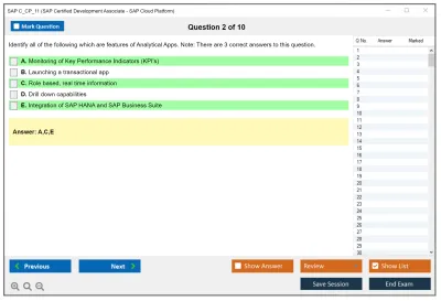 SAP C_CP_11 SAP Certified Development Associate - SAP Cloud Platform Practice test exam simulator test engine exam Prep practice test questions answers Image 2