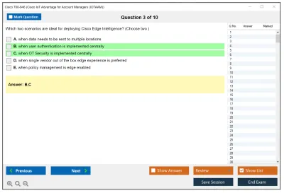 Cisco 700-846 Cisco IoT Advantage for Account Managers (IOTAAM) Practice test exam simulator test engine exam Prep practice test questions answers Image 3