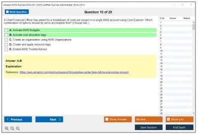Amazon AWS AWS-SysOps-SOA-C01 AWS Certified SysOps Administrator - Associate Practice test exam simulator test engine exam Prep practice test questions answers Image 10