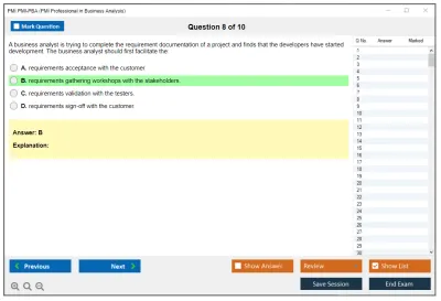 PMI PMI-PBA PMI Professional in Business Analysis (PMI-PBA) Practice test exam simulator test engine exam Prep practice test questions answers Image 8
