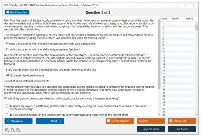 iSQI CTAL-TA_Syll2019 ISTQB Certified Tester Advanced Level - Test Analyst (Syllabus 2019) Practice test exam simulator test engine exam Prep practice test questions answers Image 5