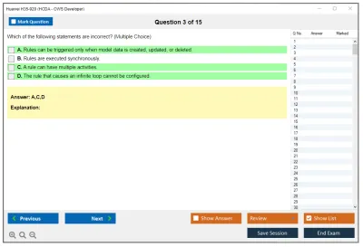 Huawei H35-920 HCDA - OWS Developer Practice test exam simulator test engine exam Prep practice test questions answers Image 3