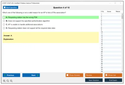 CWNP CWAP-403 Certified Wireless Analysis Professional Practice test exam simulator test engine exam Prep practice test questions answers Image 4
