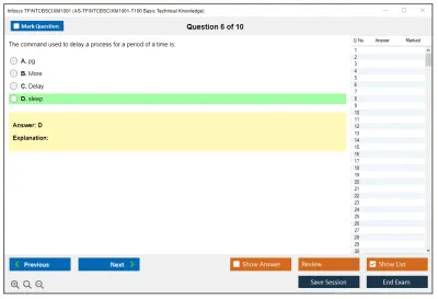 Infosys TFINTCBSCIXM1001 AS-TFINTCBSCIXM1001-T100 Basic Technical Knowledge Practice test exam simulator test engine exam Prep practice test questions answers Image 6